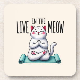Porta-copo Gato Yoga Pose - Viva no Véu