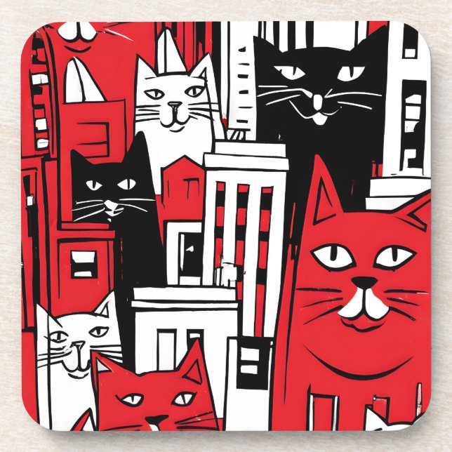 Porta-copo Gatos em Nova York (Frente)