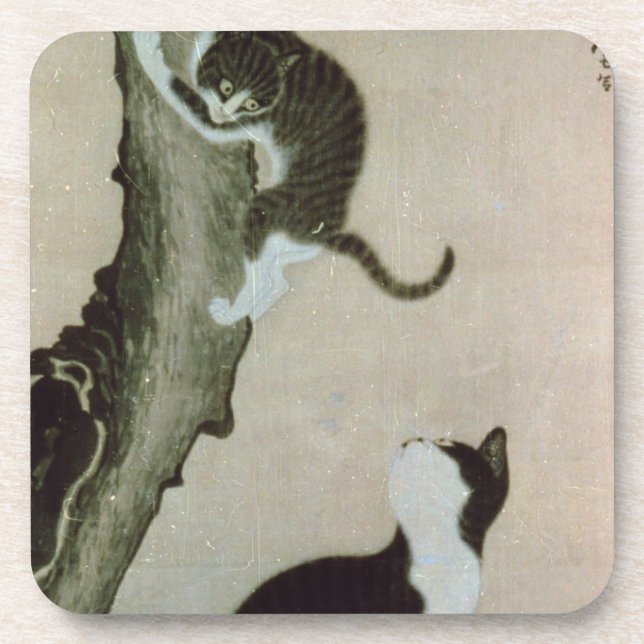 Porta-copo Gatos, século XVII (tinta na seda) (Frente)