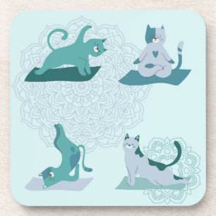 Porta-copo Gatos Yoga