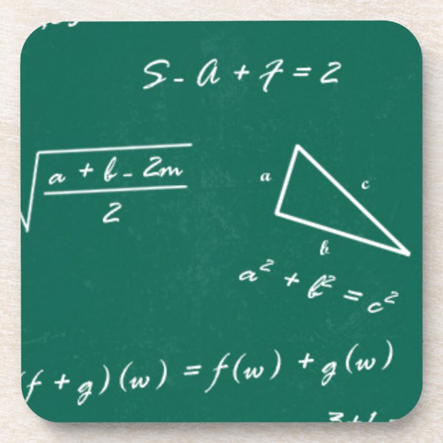 Porta-copo geek de álgebra professor de matemática (Frente)