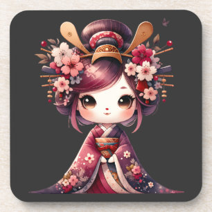 Porta-copo Geisha Japonês Bonito