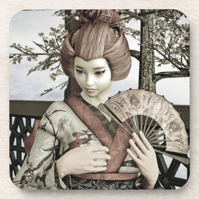 Porta-copo Geisha Vintage (Frente)
