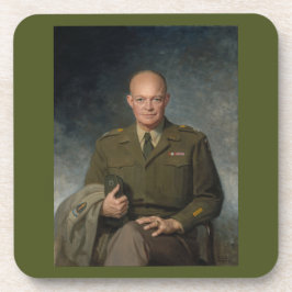 Porta-copo General Dwight Eisenhower 5 Star - Retrato Pintado