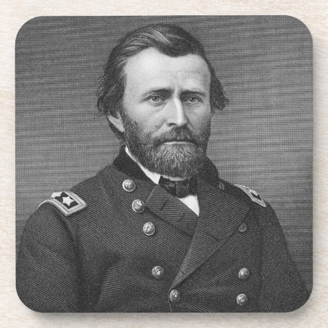 Porta-copo General Ulysses Simpson Grant, gravado após uma (Frente)