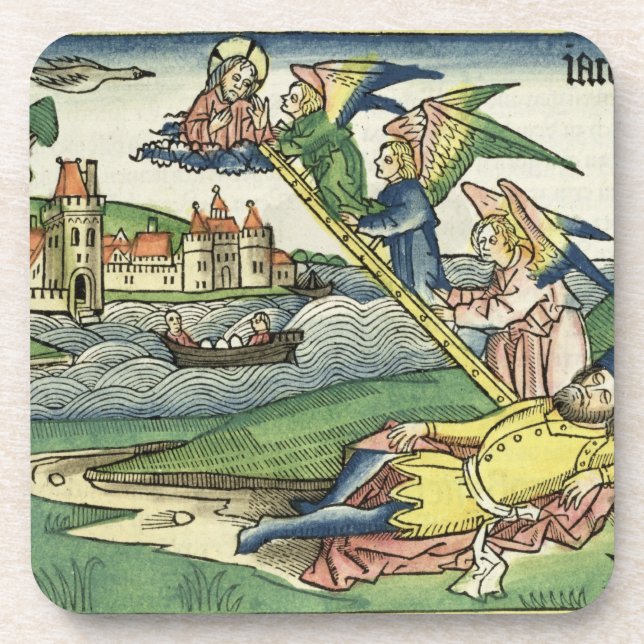 Porta-copo Génese 28 a escada de 10 Jacob, 'do Nuremberg (Frente)