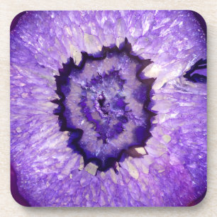 Porta-copo Geodo de Agato Roxo de Queda
