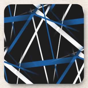 Porta-copo Geometria Urbana Preto Branco Azul