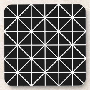 Porta-copo Geométrico Preto E Branco