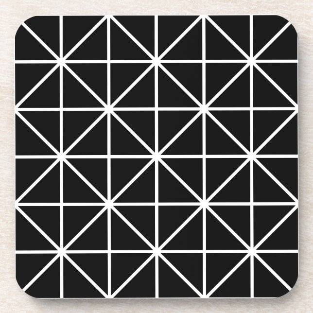 Porta-copo Geométrico Preto E Branco (Frente)