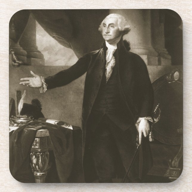 Porta-copo George Washington, ø presidente do Sta unido (Frente)