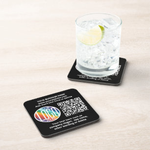 Porta-copo Gerador de Código QR e Logotipo da Sua Empresa Pre