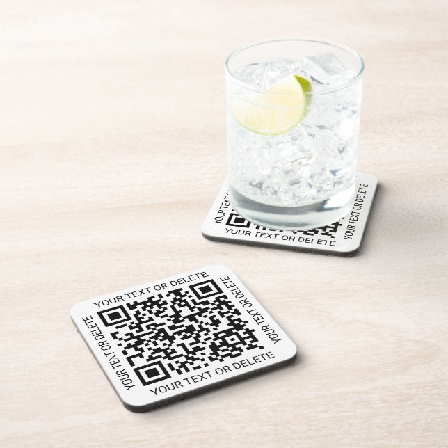 Porta-copo Gerador de Código QR Promoção Empresarial Moderna (Lado Direito)