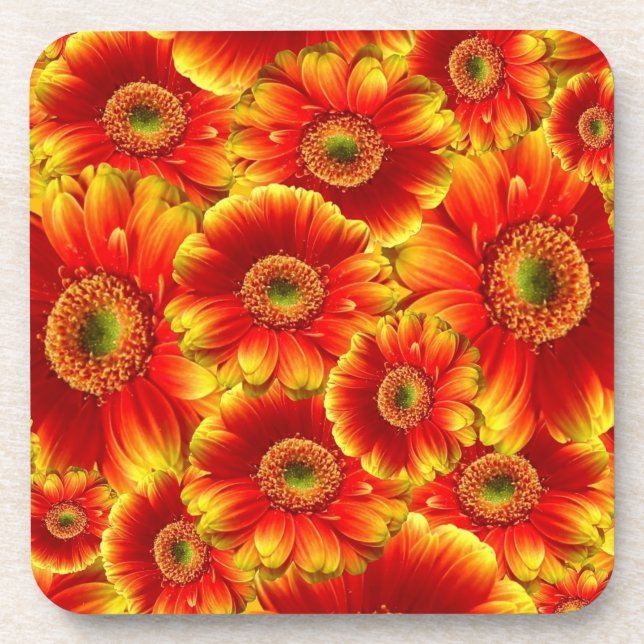 Porta-copo Gerbera Daisies Amarelo e Laranja (Frente)
