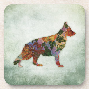 Porta-copo German shepherd De Cão Floral Em Verde