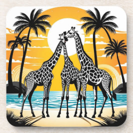 Porta-copo Girafas na praia