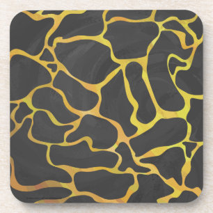 Porta-copo Giraffe Black and Yellow Impressão