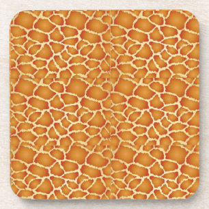 Porta-copo Giraffe Textura castanha de Ouro de pele