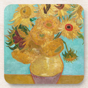 Porta-copo Girassóis, Pintura de Natureza Morta Pós-Impressio