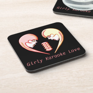 Porta-copo Girly BFF Karaoke Love Heart