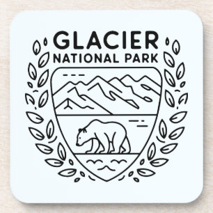 Porta-copo Glaciar National Park Bear Emblem