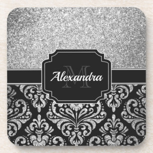 Porta-copo Glitter Damask