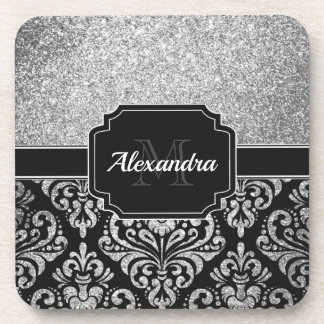 Porta-copo Glitter Damask