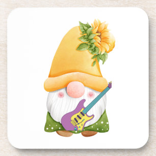 Porta-copo Gnome tocando violão em um