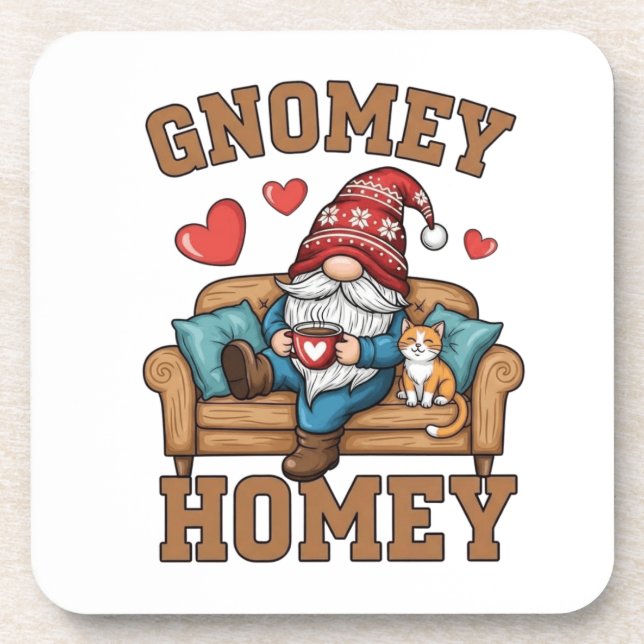 Porta-copo Gnomey homey gnome em casa design (Frente)