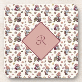 Porta-copo Gnomos Monogramados Assando, Cupcakes, Donuts, Fof
