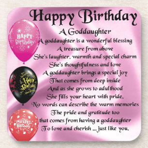 Porta-copo Godchild Poem - Feliz Aniversário