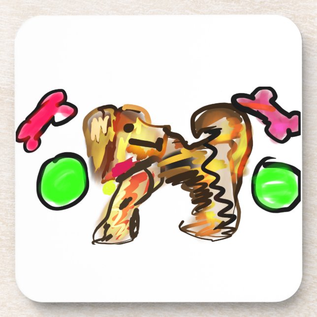 Porta-copo Golden retriever art (Frente)