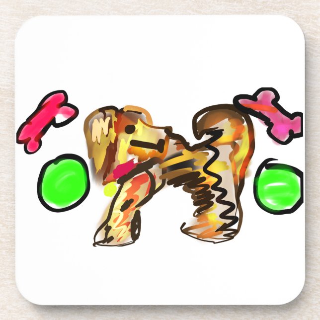 Porta-copo Golden retriever art (Frente)