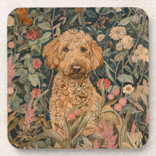 Porta-copo Goldendoodle Puppy no Jardim do Estilo William Mor