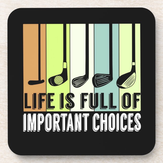 Porta-copo Golf Funny Life Choices Clusters (Frente)
