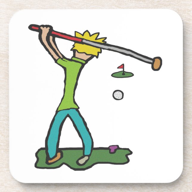 Porta-copo Golfer Golfing (Frente)