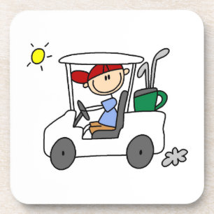 Porta-copo Golfista no Carrinho de Golfe