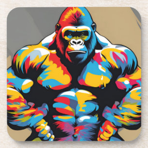Porta-copo Gorilla Bodybuilder Wefter Pop Cartoon