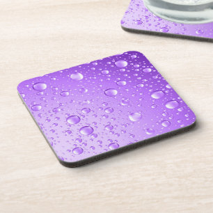 Porta-copo Gotas de Abstrato de Chuva Roxo Metálica