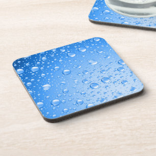 Porta-copo Gotas de chuva azul brilhante