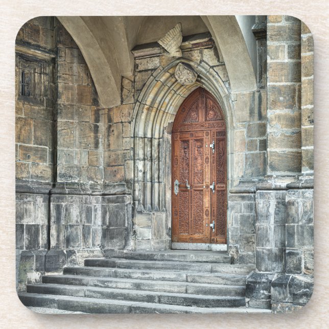 Porta-copo Gothic Door Hard plastic coaster (Frente)