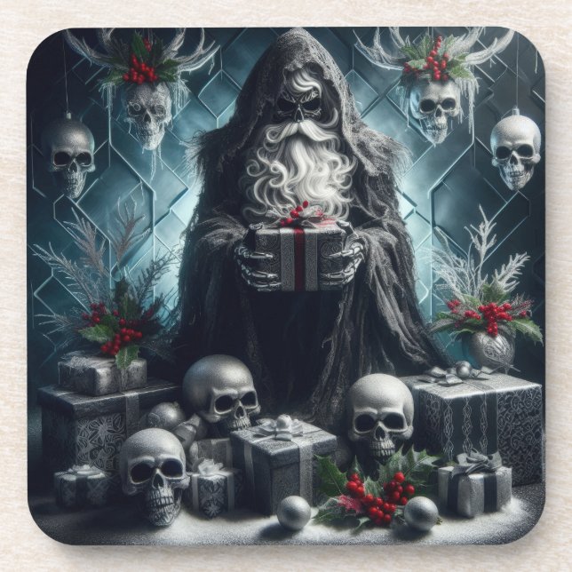 Porta-copo Gothic Father Time Skeleton | Dark Monotone Skulls (Frente)