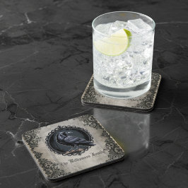 Porta-copo Gótico Vintage Corvo Academia Escura