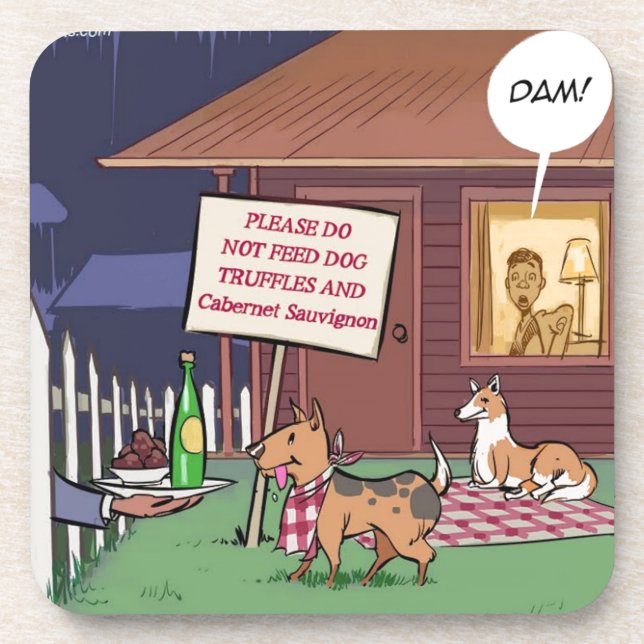 Porta-copo Gourmet Cães Engraçados (Frente)