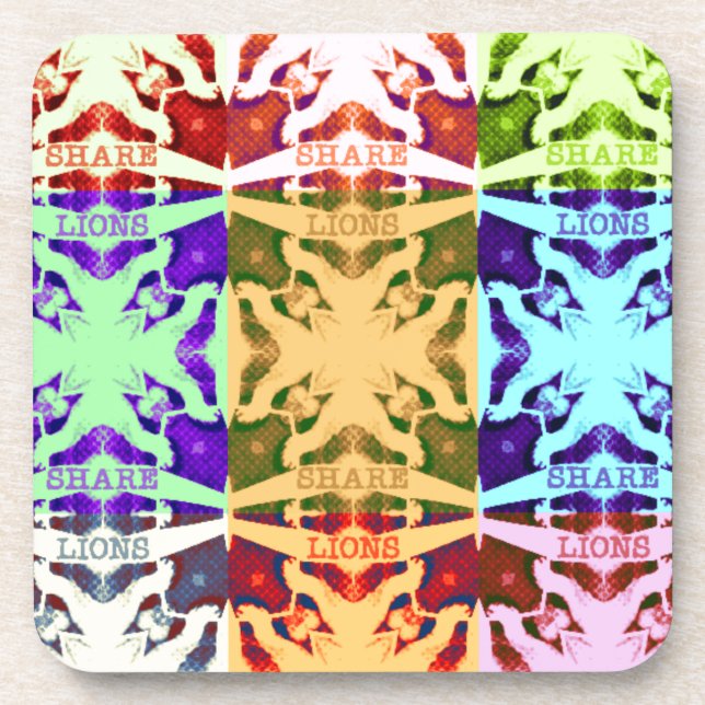 Porta-copo Gráfico de Pop de arte africano marcado (Frente)