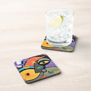 Porta-copo Grafite de Amesterdã, colorido e legal,