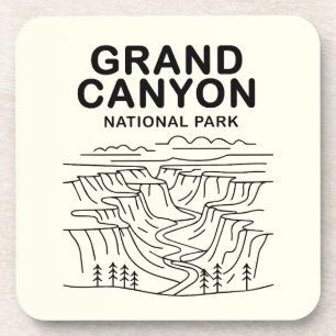 Porta-copo Grand Canyon National Park Line Art