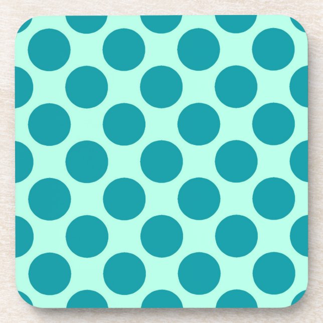 Porta-copo Grandes pontos retrorreflectores - aqua e turquesa (Frente)