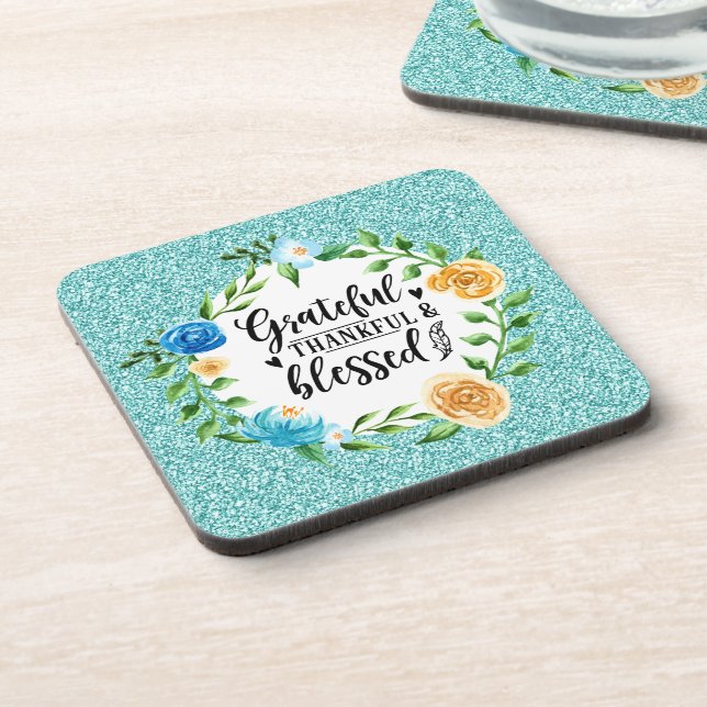 Porta-copo Grata Agradeço, Abençoada E Abençoada Frota De Aqu (Left Side)