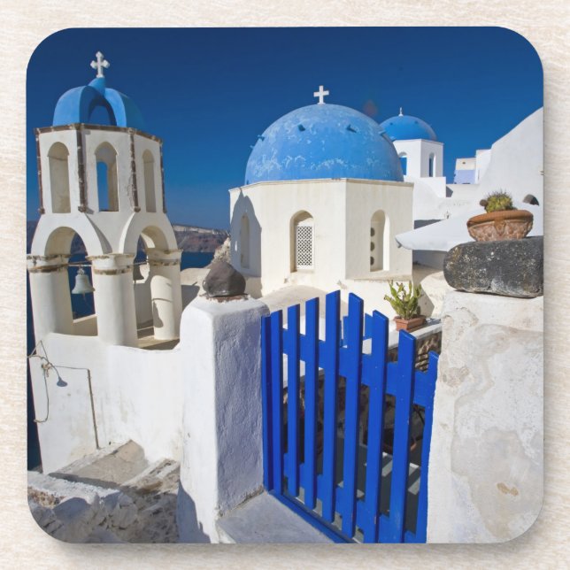 Porta-copo Grécia e Ilha Grega de Santorini cidade de Oia 3 (Frente)